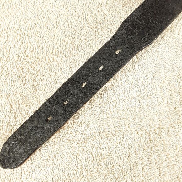 Pleated Look BENCH CRAFT 1" Leather Belt fits 32"-34", Black, Textured Detail - Picture 8 of 12